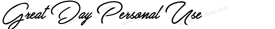Great Day Personal Use字体转换